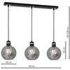 Loftowa LAMPA wisząca OMEGA MLP6531 Milagro okrągła OPRAWA szklany ZWIS kule na listwie czarne przezroczyste