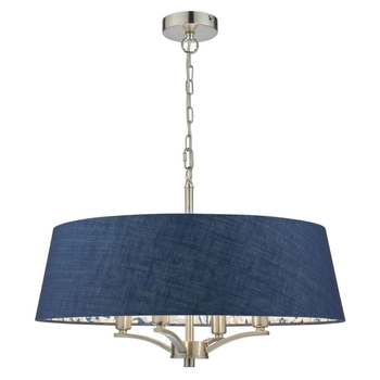 Lampa wisząca Down DOW0423-EH Dar Lighting wzorzysta owal do salonu niebieska