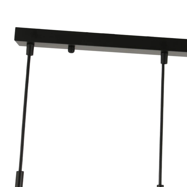 Potrójna lampa wisząca Malika 3 PL0140-3 Yaskr szkło złota czarna miodowa
