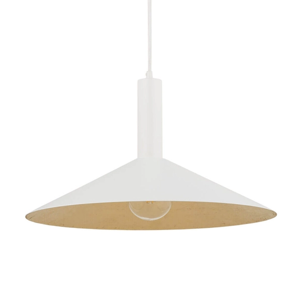 Zawieszana lampa Capri 41014 Sigma do salonu plate biała złota