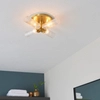 Łazienkowa lampa sufitowa Talo 96160 IP44 tuby mosiądz przezroczysty
