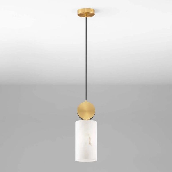 Zwisająca lampa nad stół SAIPINA LE44622 sopel tuba złota biała