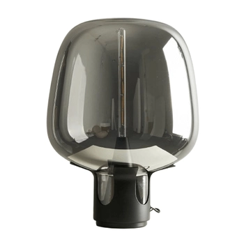 Stołowa lampka przydymiona FATA ST-7278-S BLACK bańka do sypialni czarny