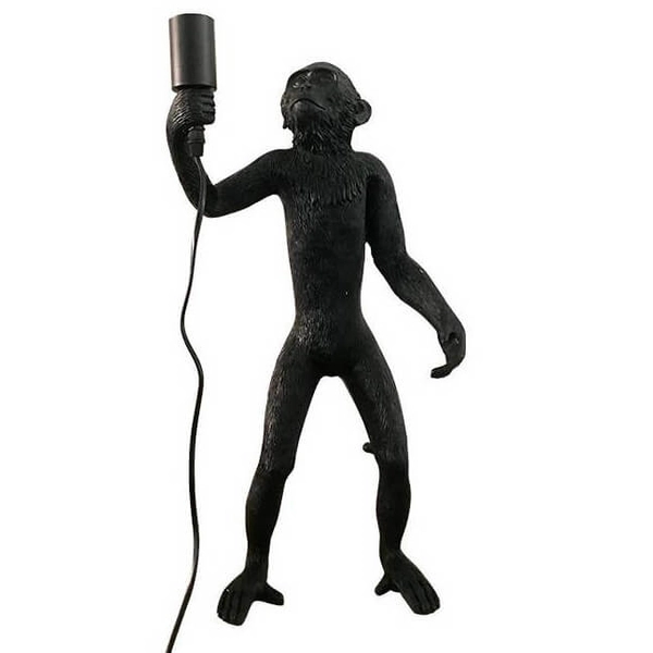 Stołowa lampka Monkey ABR-KARD5-C Abruzzo designerska małpa czarna