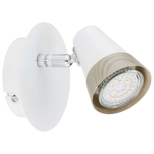 Kinkiet LAMPA ścienna KET1300 metalowa OPRAWA regulowany reflektorek chrom biała