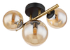 Sufitowa lampa Riha 56135-3W balls czarna bursztynowa