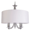 Klasyczna LAMPA wisząca ABU DHABI P05406CH-WH Cosmolight abażurowy zwis do jadalni hampton biały