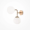 Ścienna lampa kulista Erich MOD221WL-02G kule białe złote