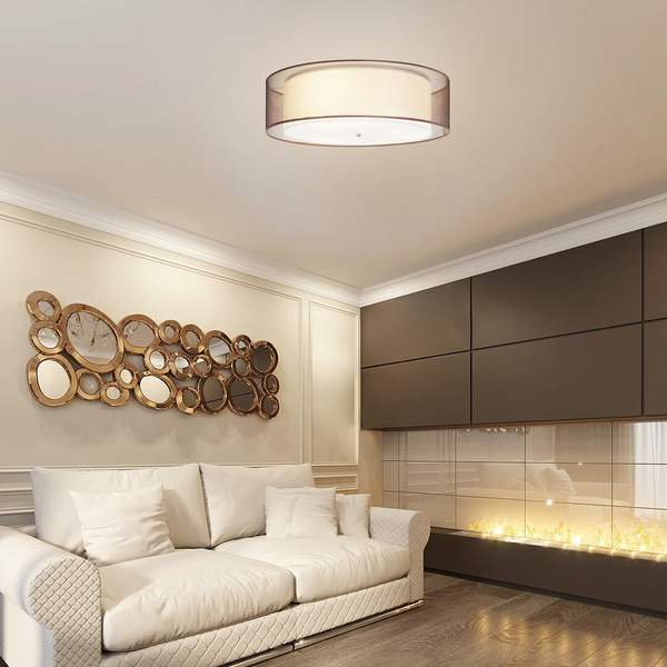 Plafon LAMPA sufitowa ANASTASIA 2634 Rabalux okrągła OPRAWA natynkowa brązowa