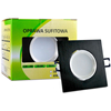 Podtynkowa LAMPA sufitowa MOON OLAL 301857 Polux wpust OPRAWA LED 6,5W 3000K do zabudowy IP40 szczotkowany czarny