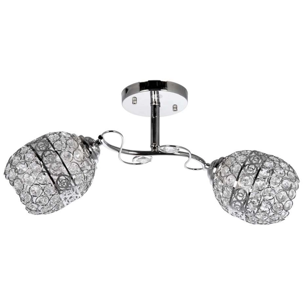 Dekoracyjna LAMPA sufitowa VEN W-N 2970/2 glamour z kryształkami chrom