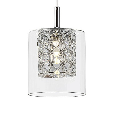 Okrągła lampa wisząca Duchess 3114 z kryształkami do sypialni chrom