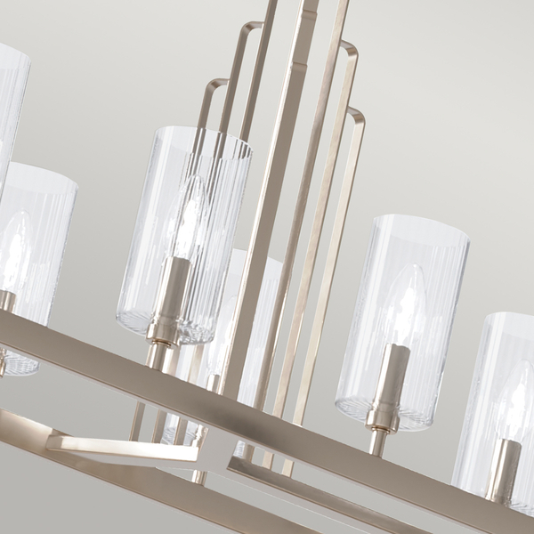 Geometryczna lampa wisząca QN-KIMROSE10-PN szkło nikiel