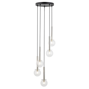 Kaskadowa lampa zawieszana Daisy 40753 Sigma bubbles przezroczysta srebrna