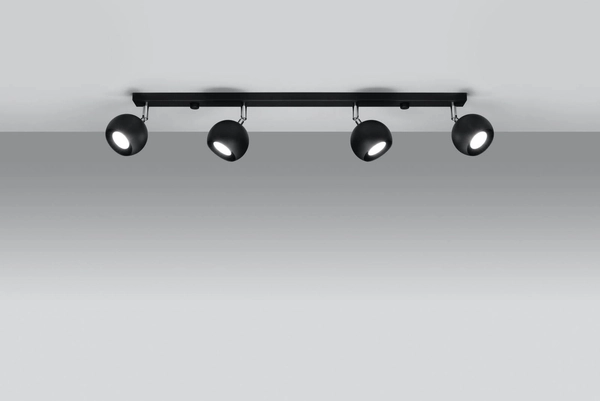 Spot LAMPA sufitowa SL.0447 reflektorowa OPRAWA listwa spot balls czarne