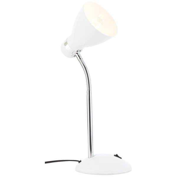 Lampa biurkowa na peszlu Allison 99063/05 chorm biała