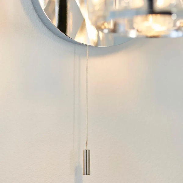 Ścienna lampa do łazienki Ria 96135 z włącznikiem kryształowa chrom