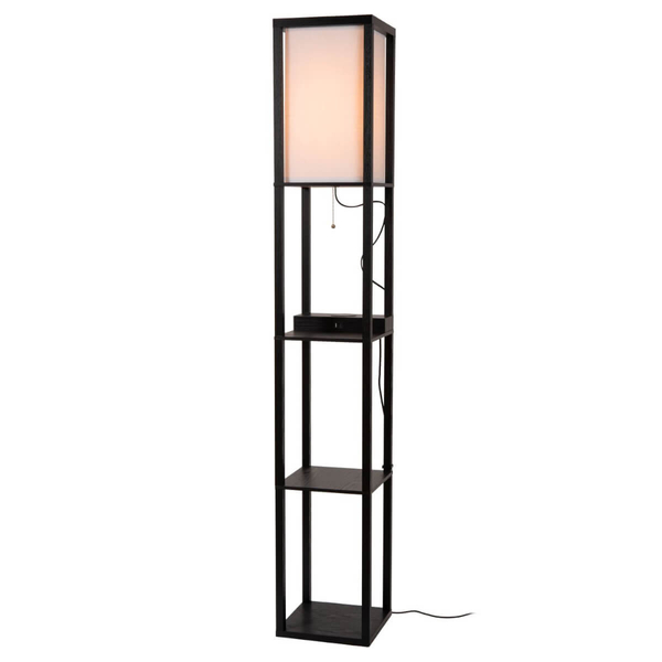 Lampa podłogowa Menno 44799/81/30 z funkcją ładowania telefonu beż czarna