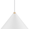 Lampa wisząca do salonu Zenith 8002 Nowodvorski metalowa mosiądz biała