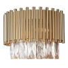 Kinkiet LAMPA ścienna PASSION W0250 Maxlight półokrągła OPRAWA glamour kryształki crystal złote przezroczyste
