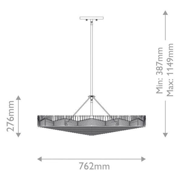 Wisząca lampa nad wyspę Ophelia QN-OPHELIA-6P-BK-CAM rattan brązowy