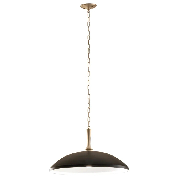 Łańcuchowa wisząca lampa Delarosa KL-DELAROSA-P-BK kopułowa czarna