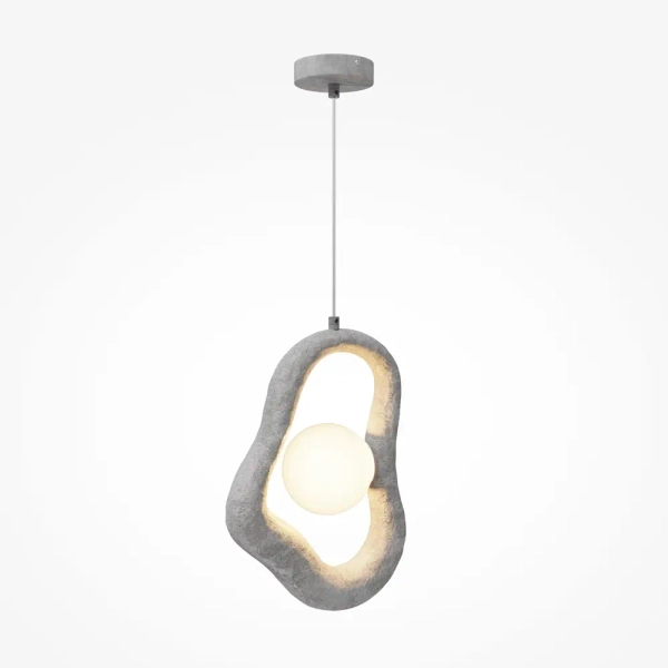 Wisząca modernistyczna lampa Opus MOD380PL-01GR nad stół do jadalni szara