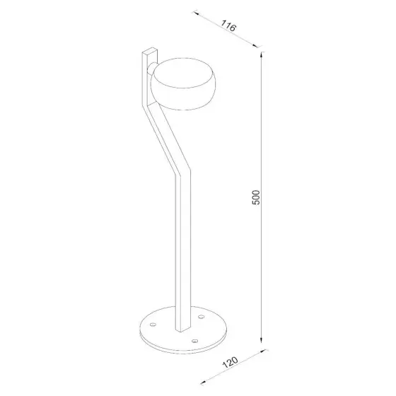 Metalowa lampa stołowa ESTAL 33803/08/97 do ogrodu IP54 brązowa