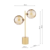 Stołowa lampa do sypialni Spiral SPI4235-11 kule bursztynowe złoty