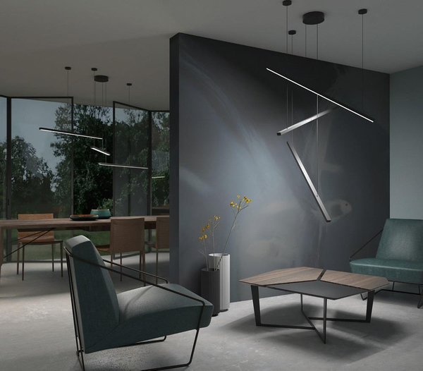 LAMPA wisząca TRIO P0311D Maxlight metalowa OPRAWA listwy LED 36W 3000K designerskie czarne