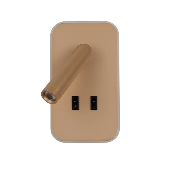 Lampa ścienna podłużna Doria WL-83957-1-GD LED 8W 3000K tubka złota