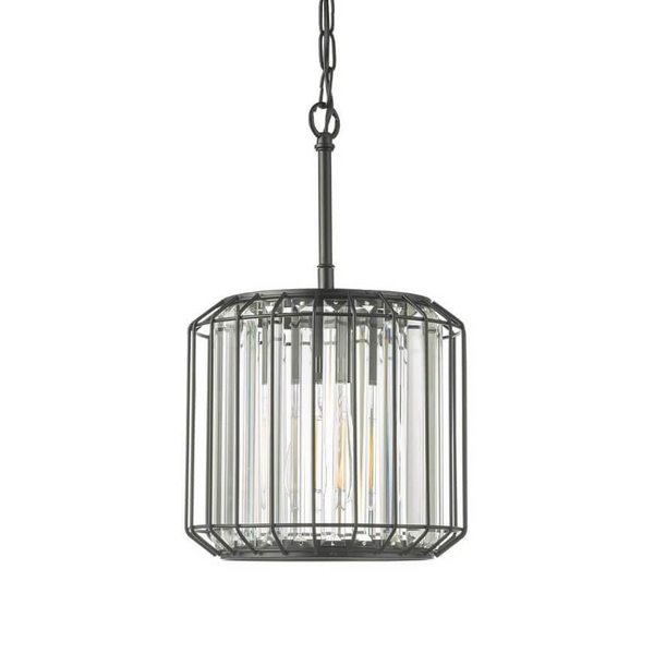 Lampa wisząca Naeva NAE0122 Dar Lighting na łańcuchu przezroczysta czarna