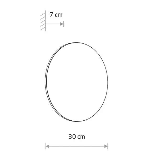 Okrągła lampa ścienna ARIA 11573 LED 15W 3000K IP54 piaskowy