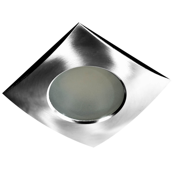 Wpuszczana lampa Ezio IP54 na taras kwadratowa chrom