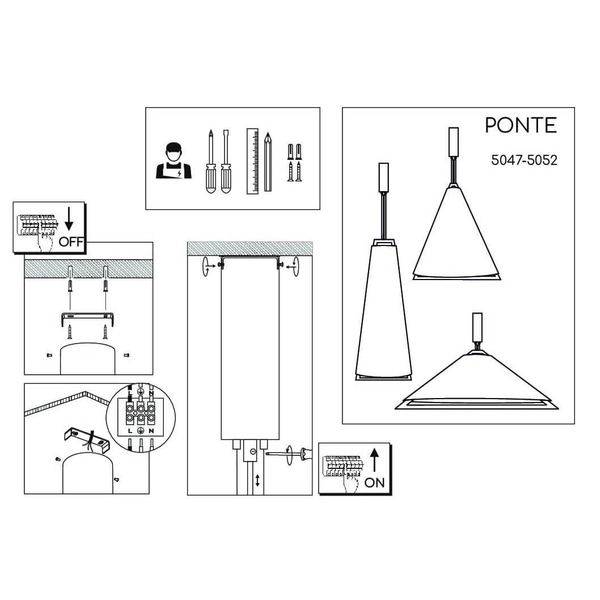 Regulowana lampa wisząca Ponte 5049 Dohar LED 23W 3000K czarna