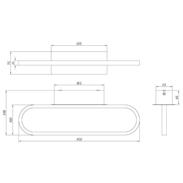 Łazienkowa lampa ścienna GIANNI 283770106 LED 17W 3000K IP44 owalna srebrny