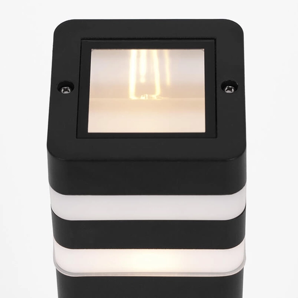 Podłużna lampa ogrodowa Tamiza K-8208 Kaja IP44 słupek metalowa czarna