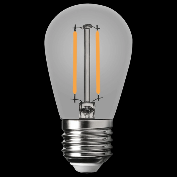 Przydymiona żarówka filamentowa LED 1W E27 2700K ST45