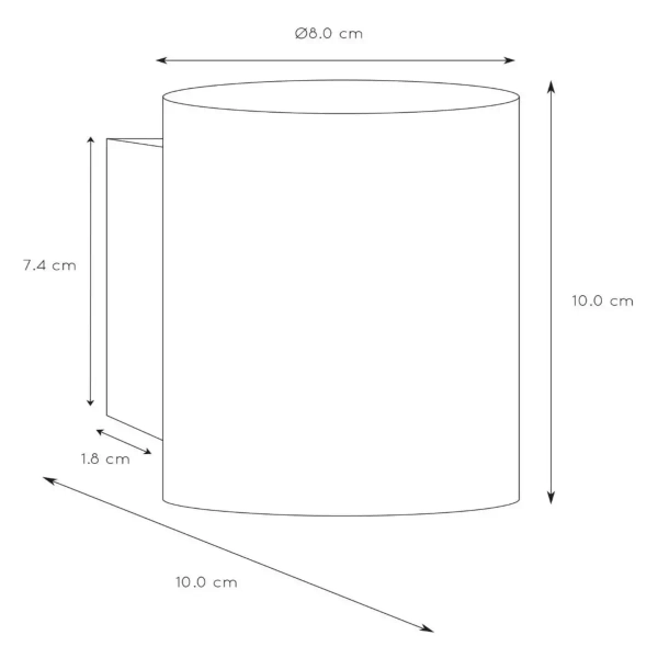 Lampa ścienna góra-dół XERA 23252/01/30 Lucide metalowa tuba czarna złota