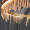 Okrągły żyrandol do salonu L&-1107672 LED 83W 3000K złoty przezroczysty