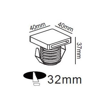 Schodowa lampa ledowa Step LP-0458 BK Light Prestige 4000K IP65 czarna