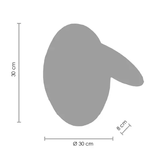 Okrągła lampa ścienna Pills ST-8371 L Step LED 18W 3000K do sypialni biała