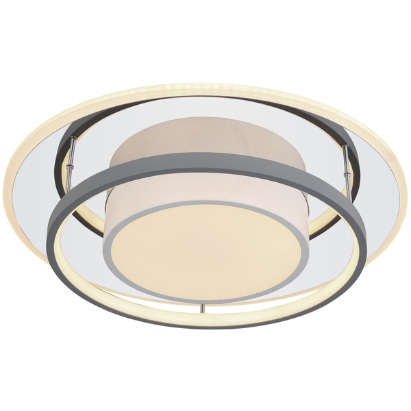 LAMPA sufitowa LEOLA 48017-60R Globo metalowa OPRAWA okrągła LED 60W 3000K - 6000K z pilotem biała