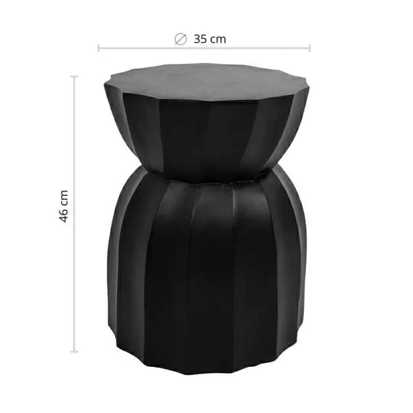 Stolik do nowoczesnych salonów ROLLING MM001501100314 czarny drewniany 35cm