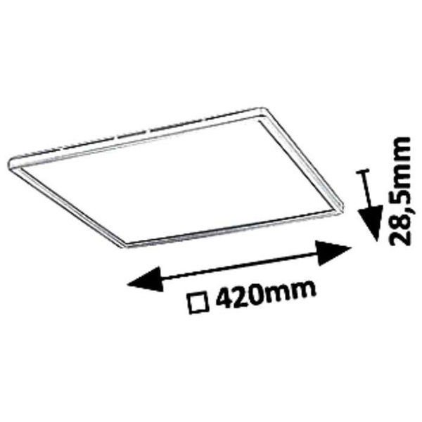 LAMPA sufitowa PAVEL 3430 Rabalux kwadratowa OPRAWA plafon LED 22W 4000K gabinetowy biały