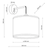 Kinkiet ekologiczny okrągły Juta 6858 TK Lighting rustykalna brązowa
