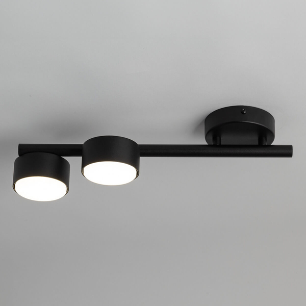 Podwójna lampa sufitowa Punto 40817 Sigma metalowa do przedpokoju czarna