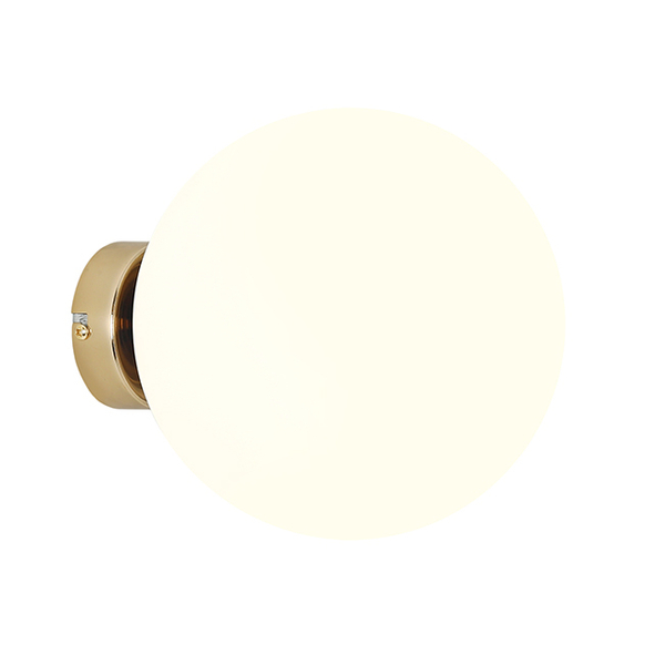 Szklany kinkiet okrągły Ball 1076C30_M Aldex lampa złota do salonu
