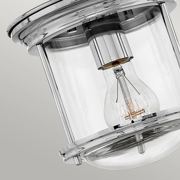 Szklana lampa stropowa QN-HADRIAN-MINI-F-CM-CLEAR chrom