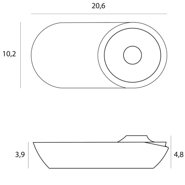 Metalowa lampa sufitowa VECTOR C0268 LED 10W 3000K regulowana czarna